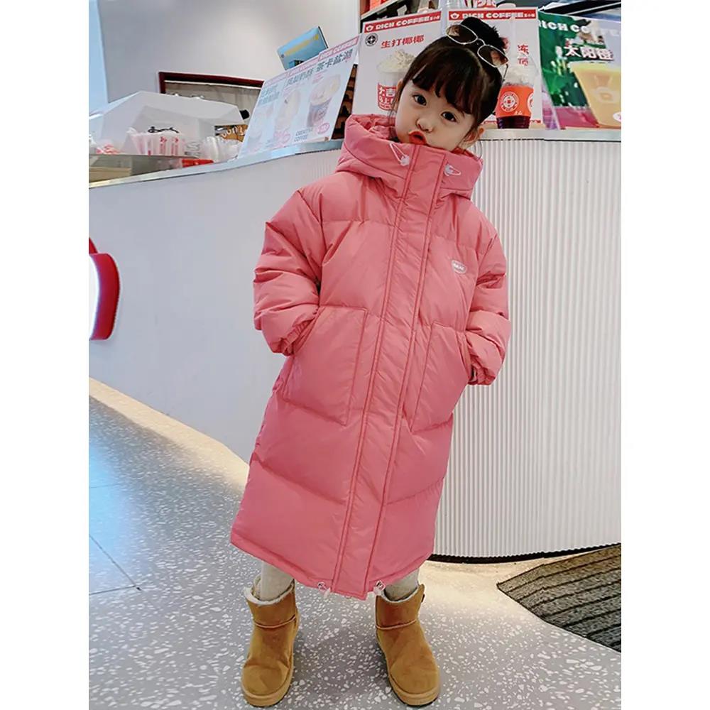 波司登儿童羽绒服服男童女童2023新款洋气过膝长款棉衣冬装加厚棉