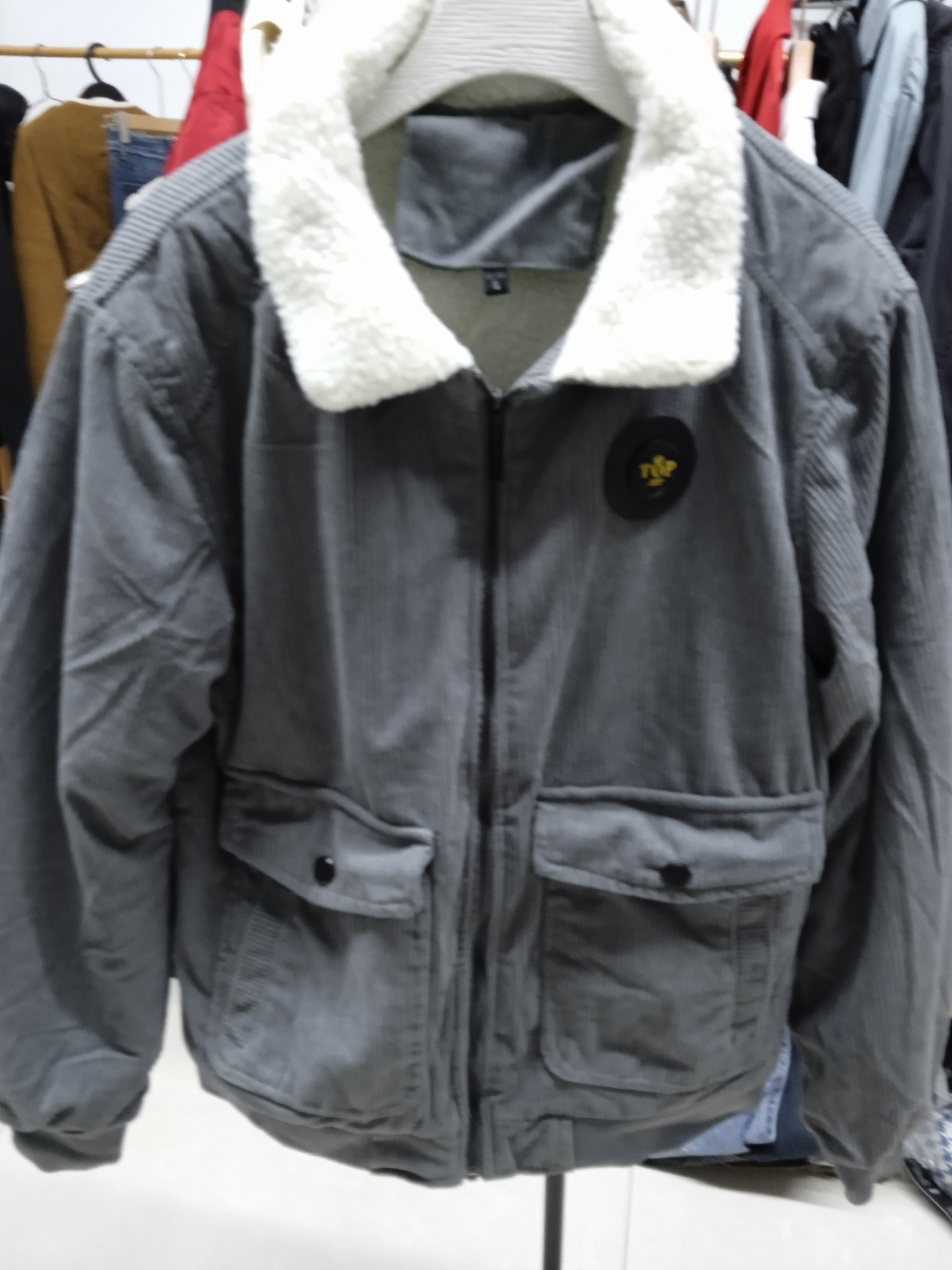 女士外套加绒加厚秋冬季宽松夹克保暖棉衣