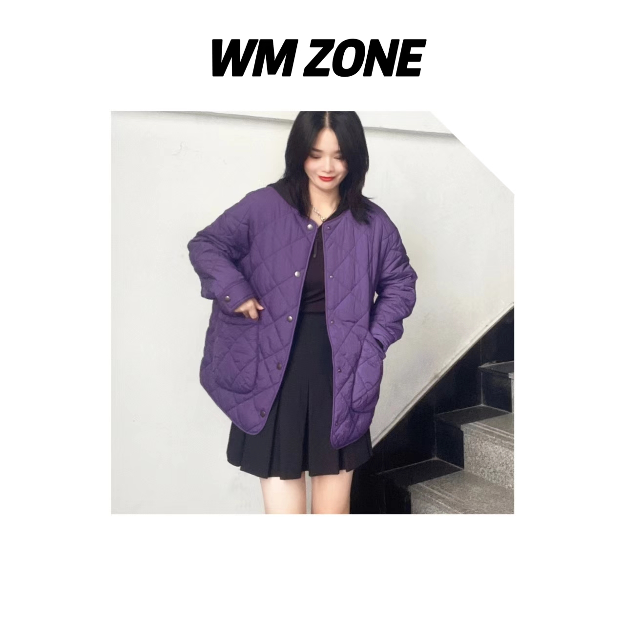 虎儿 3-2640 羽绒大口袋单排扣保暖外套