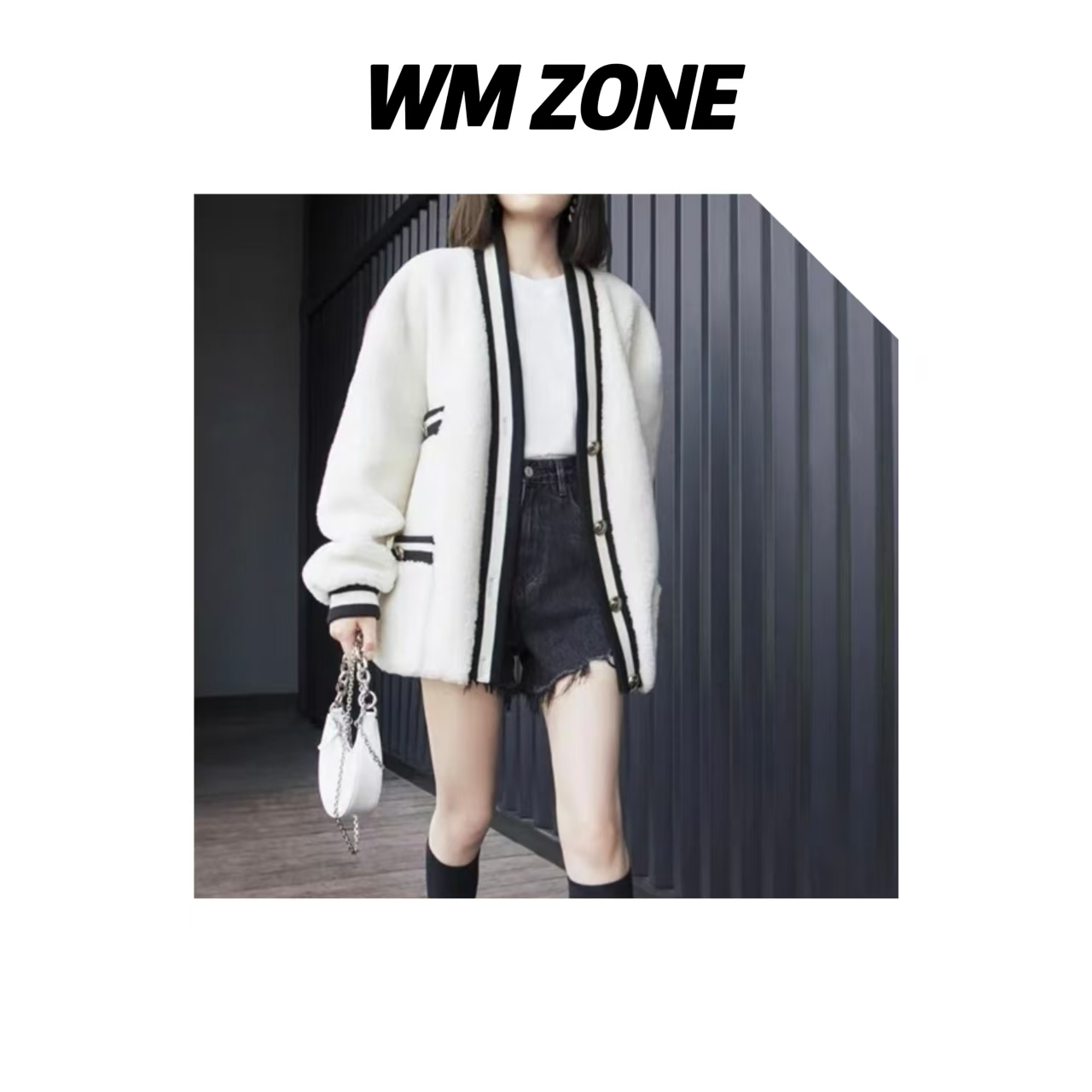 虎儿 3-6.5-2728 小香学院风羊羔毛外套