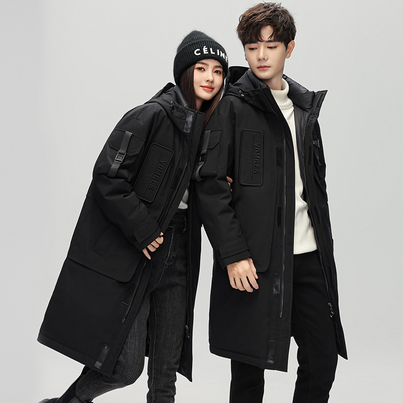 SNOW FLYING/雪中飞鹅绒中长款羽绒服情侣运动加厚保暖冬季外套