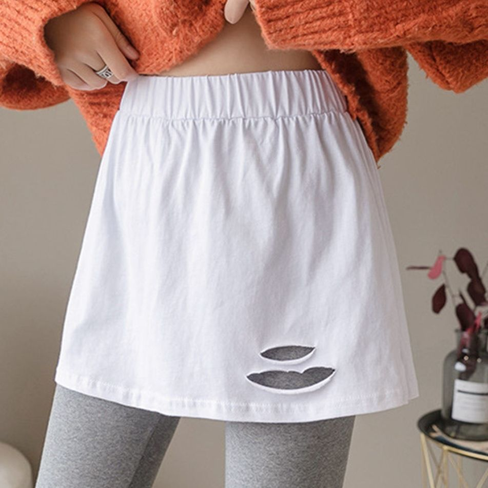 小屁帘打底神器卫衣加长叠穿假两件白t下摆遮屁股女半身裙边秋冬