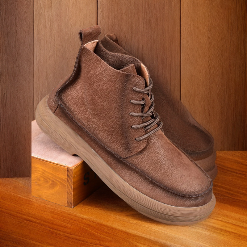 秋冬季新款工装鞋男复古高帮马丁靴真皮休闲男鞋潮流百搭中帮靴子