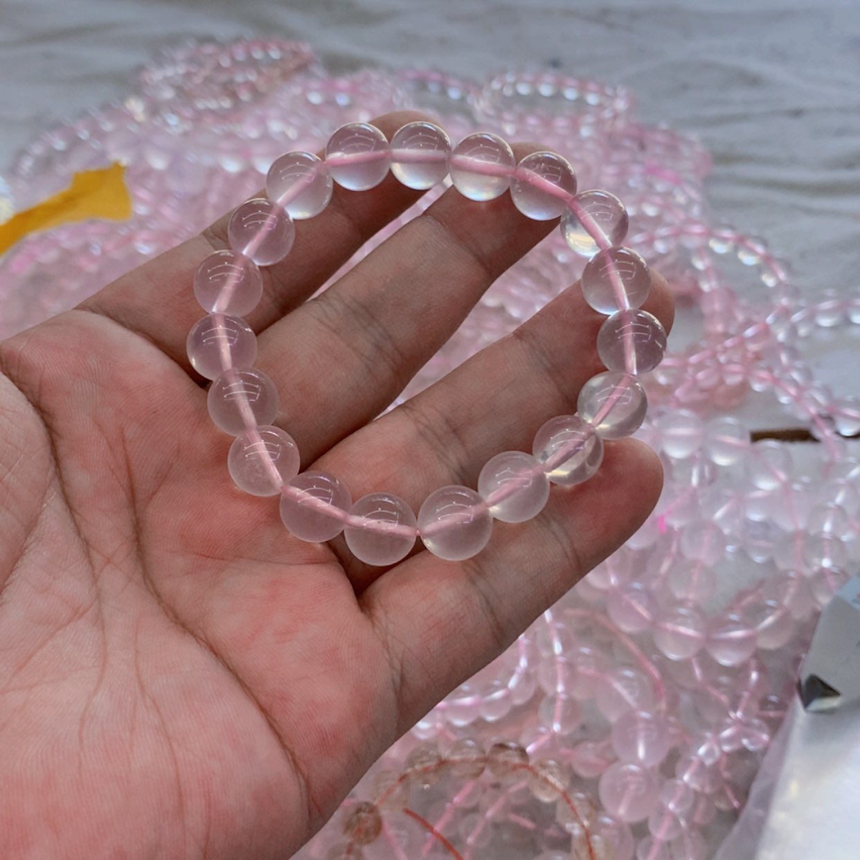 【闪购商品】烟晶手链银S925镶嵌10.8水晶手链