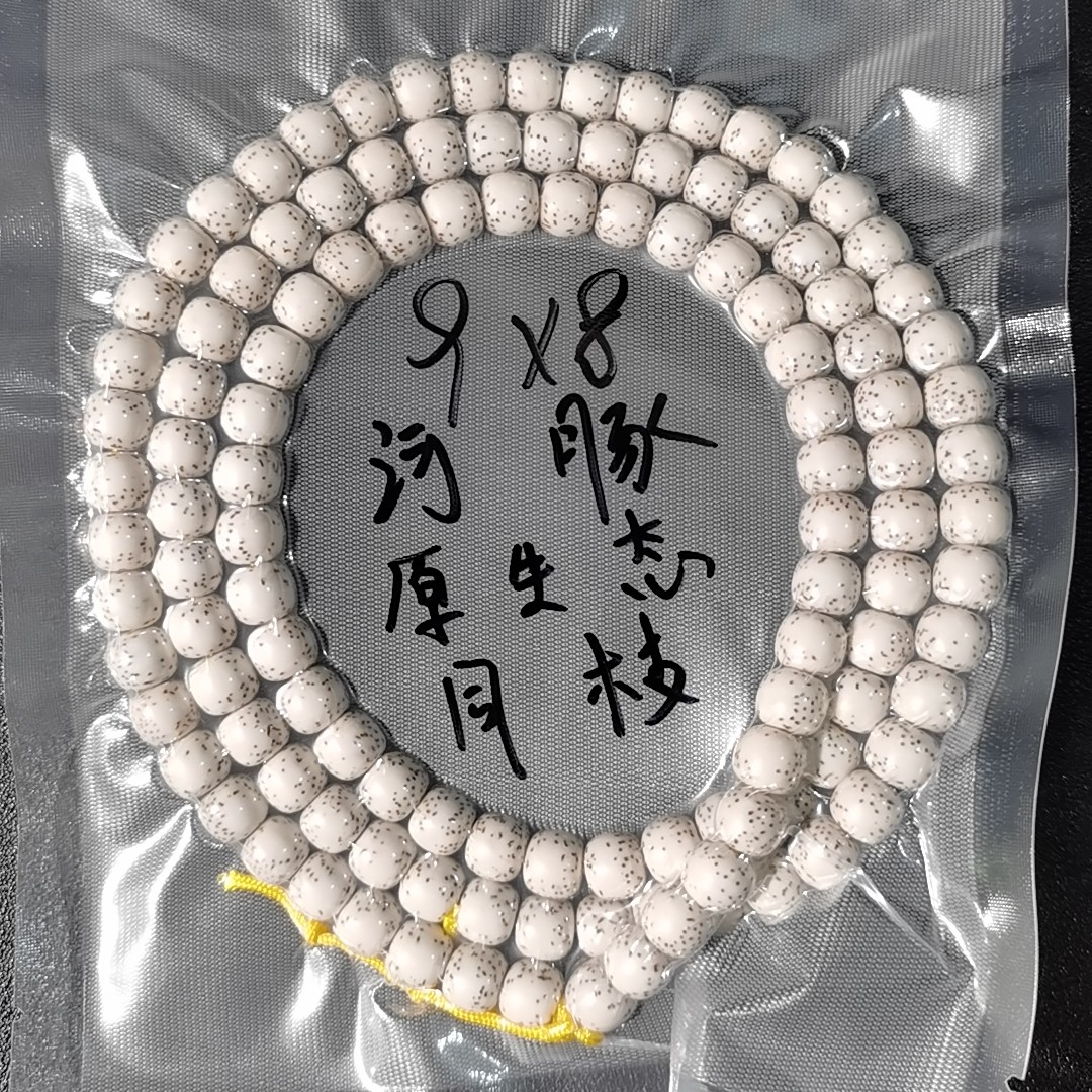 海南星月菩提原生态河豚9/8长串120颗  小细星长串黄金尺寸