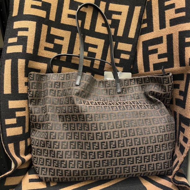 95新 FENDI/芬迪 老花托特包 M1472