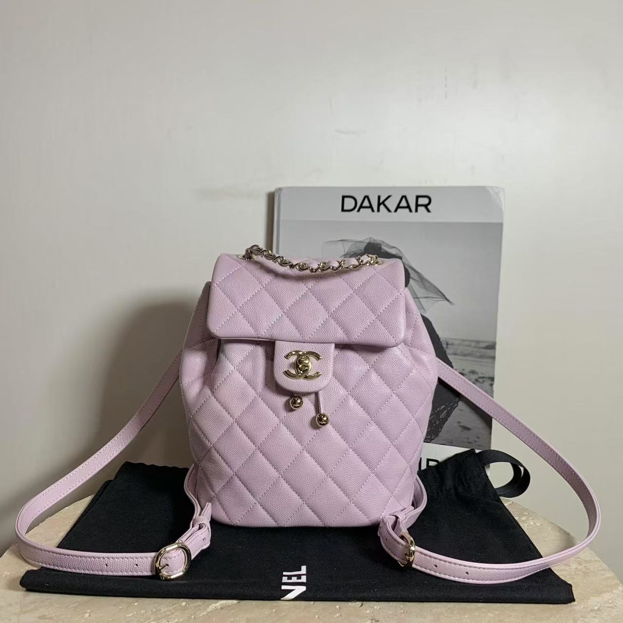 99新 Chanel/香奈儿 壹臻/24S 淡紫色萨尔茨堡双肩包/75159423
