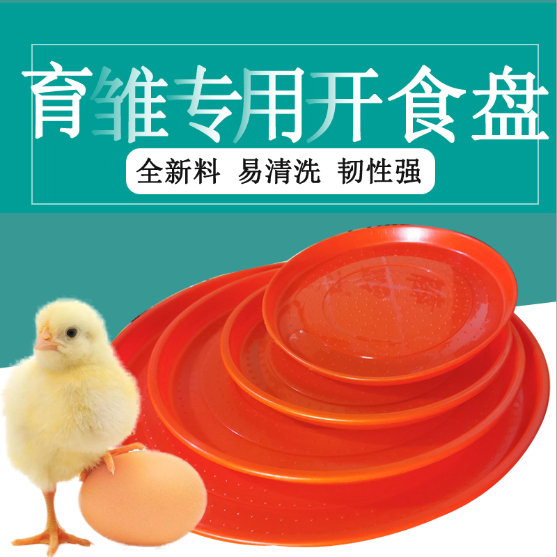 小鸡开食盘养殖用雏鸡喂食器喂鸡鸭鹅加厚喂食盘小鸡养鸡场饲料盘