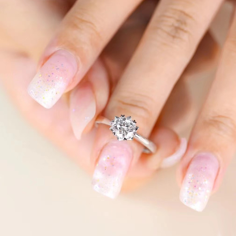 925银莫桑石银制品 〖 直臂雪花〗 高品质莫桑/合成碳硅石镶嵌饰品