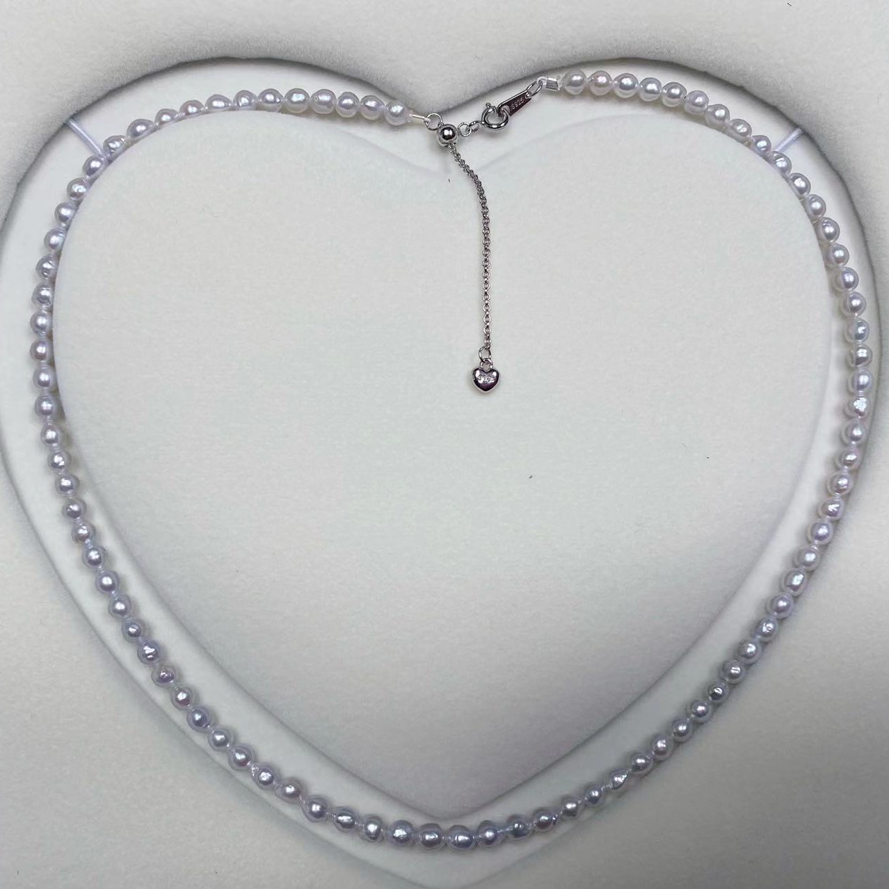 天然淡水珍珠巴洛克珍珠3.5-4.5mm+S925银百搭项链多样性发货一件