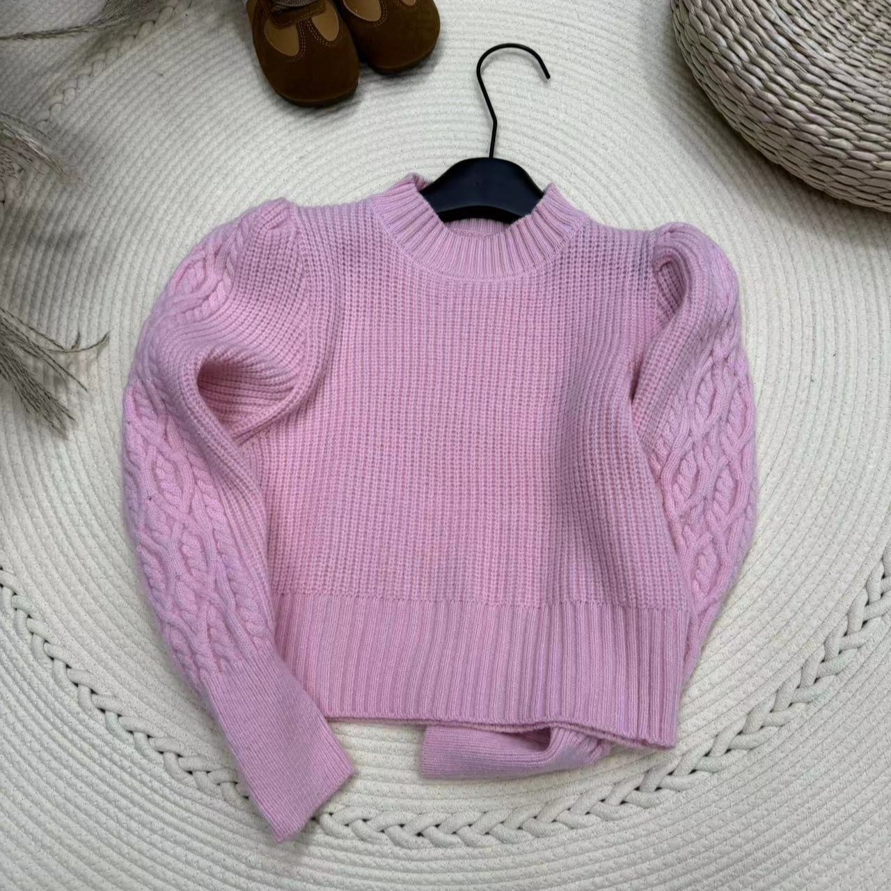 秋冬韩版新款手袖时尚设计感修身显瘦百搭小众针织毛衣女