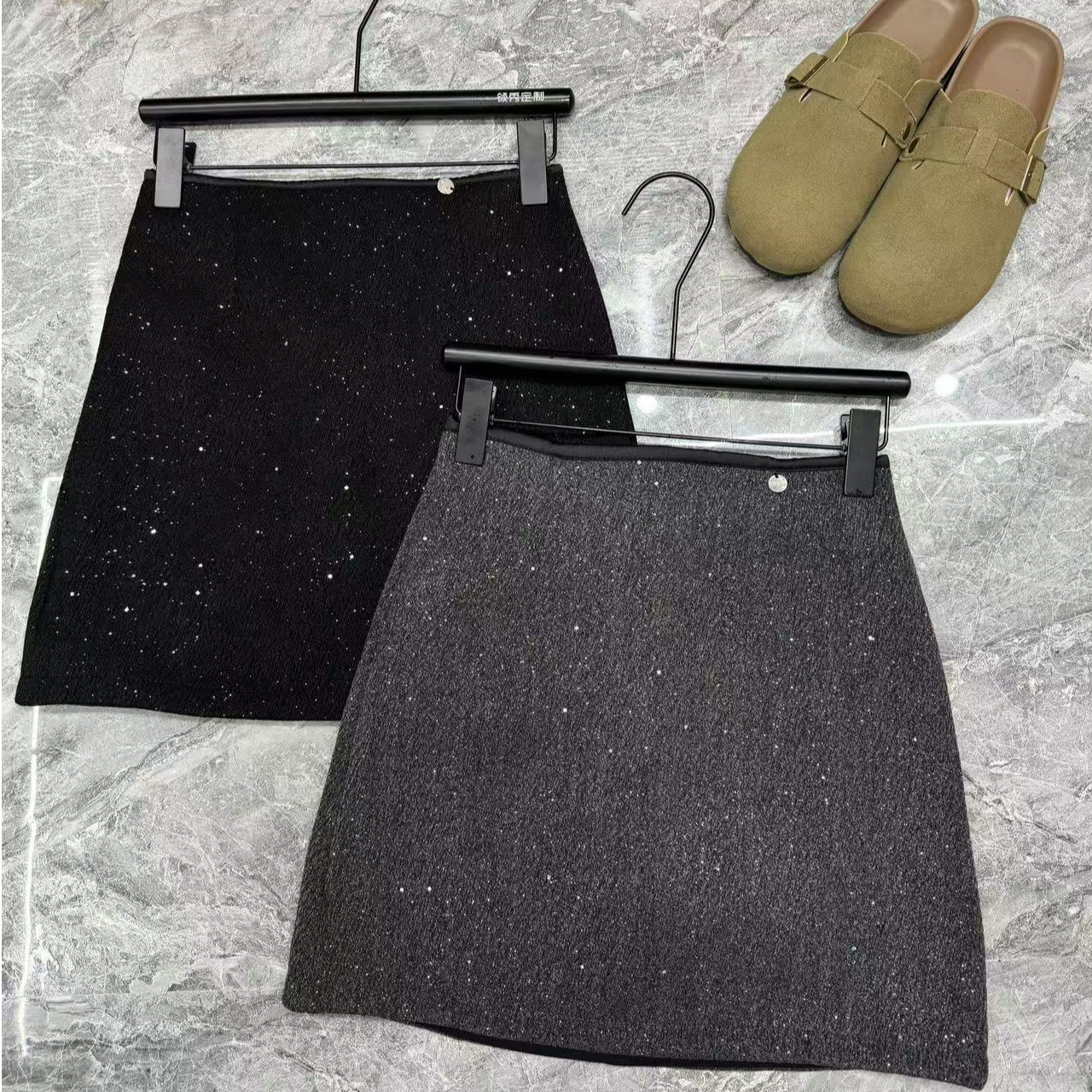 【银河星空A字半裙 】设计感高级气质炸街a字高腰显瘦短裙8798