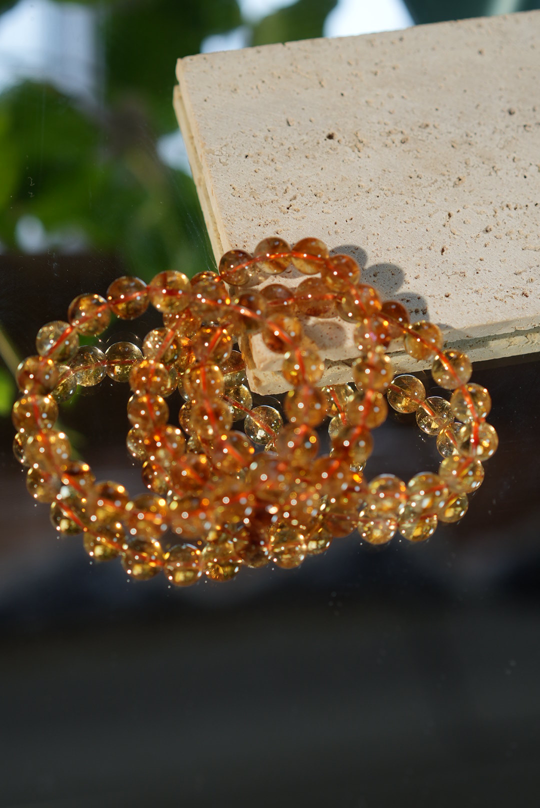 52823天然黄水晶威士忌暴力黄黄水晶手链10mm左右多样性发一