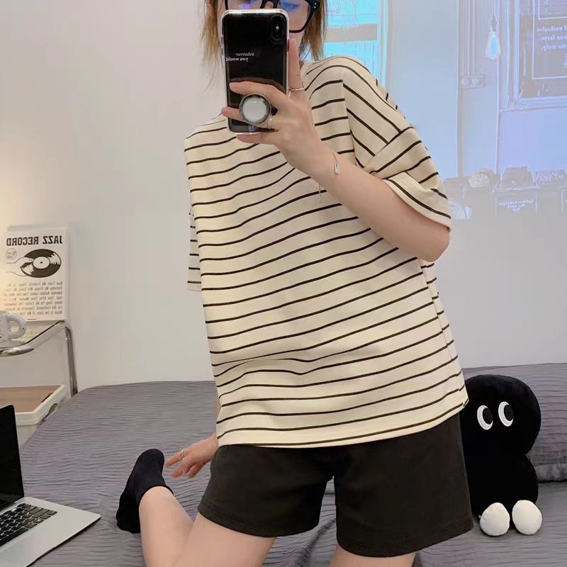 女短袖睡衣家居服套装时尚情侣宽松显瘦上衣ins学生夏季圆领