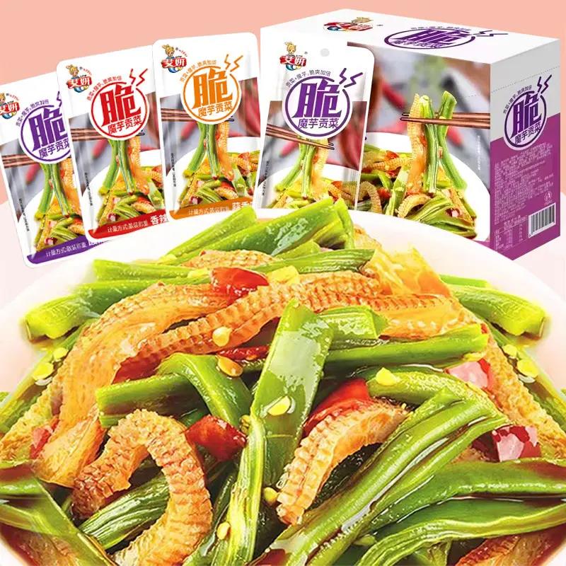艾妍魔芋脆笋贡菜宿舍经典零食酸辣香辣混合味办公休闲网红新笋0g