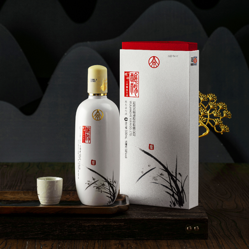 酿神五粮液股份酿神梅兰竹菊浓香型优级白酒礼盒装58度500ml*4_食品饮料