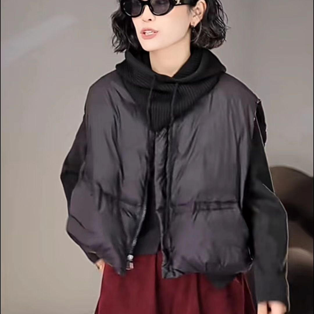 波司澄羽绒服短款羽绒马甲多一南瓜马甲欧洲站圆领百搭蛋蛋南瓜型