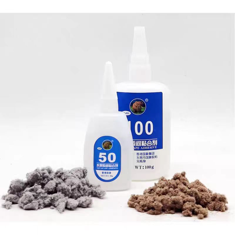 国象骨架胶造景粘合剂透明无毒水景石头沉木绿色稳定强力速干胶