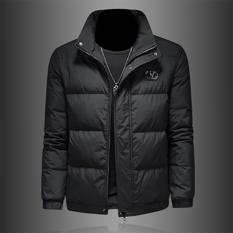 轻薄加厚欧洲站高端秋冬季男士短款修身立领羽绒服白鸭绒潮流外套
