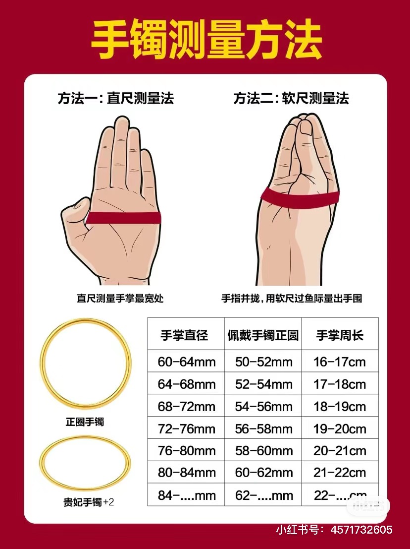  珠宝手串测量方法-勿拍【可塘工厂】手镯圈口测量链接
