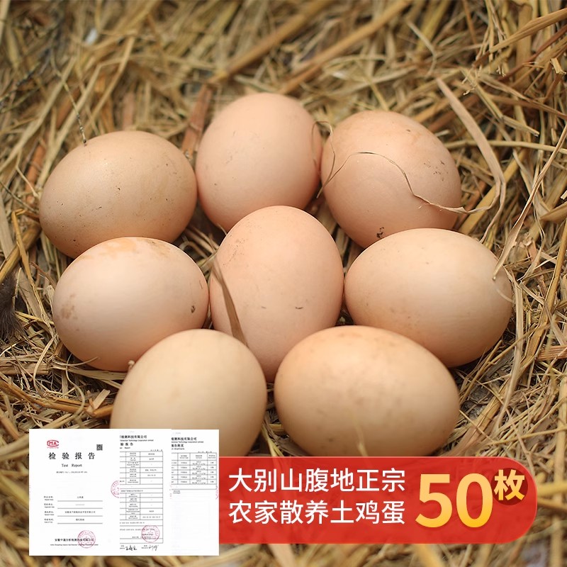 安徽正宗大别山土鸡蛋农家散养新鲜纯农村自养天然草鸡蛋笨鸡蛋