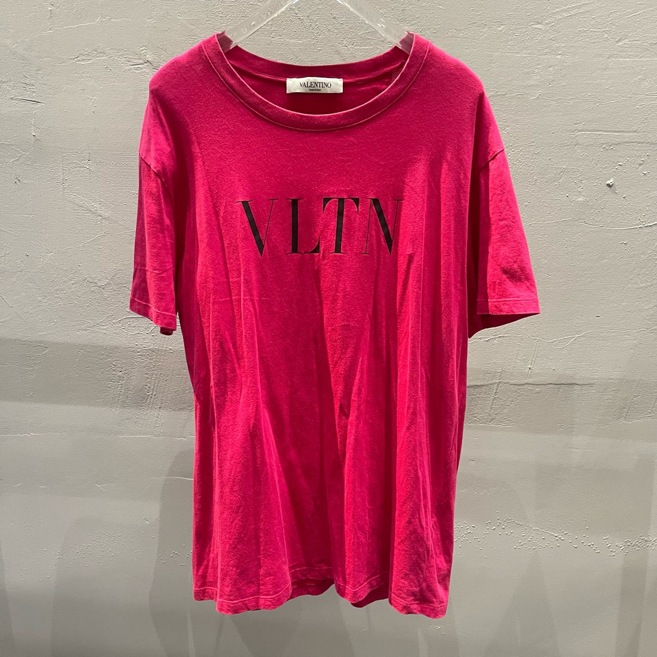 99新 Valentino/华伦天奴 粉色字母印花圆领套图短袖/M码/Sw24150