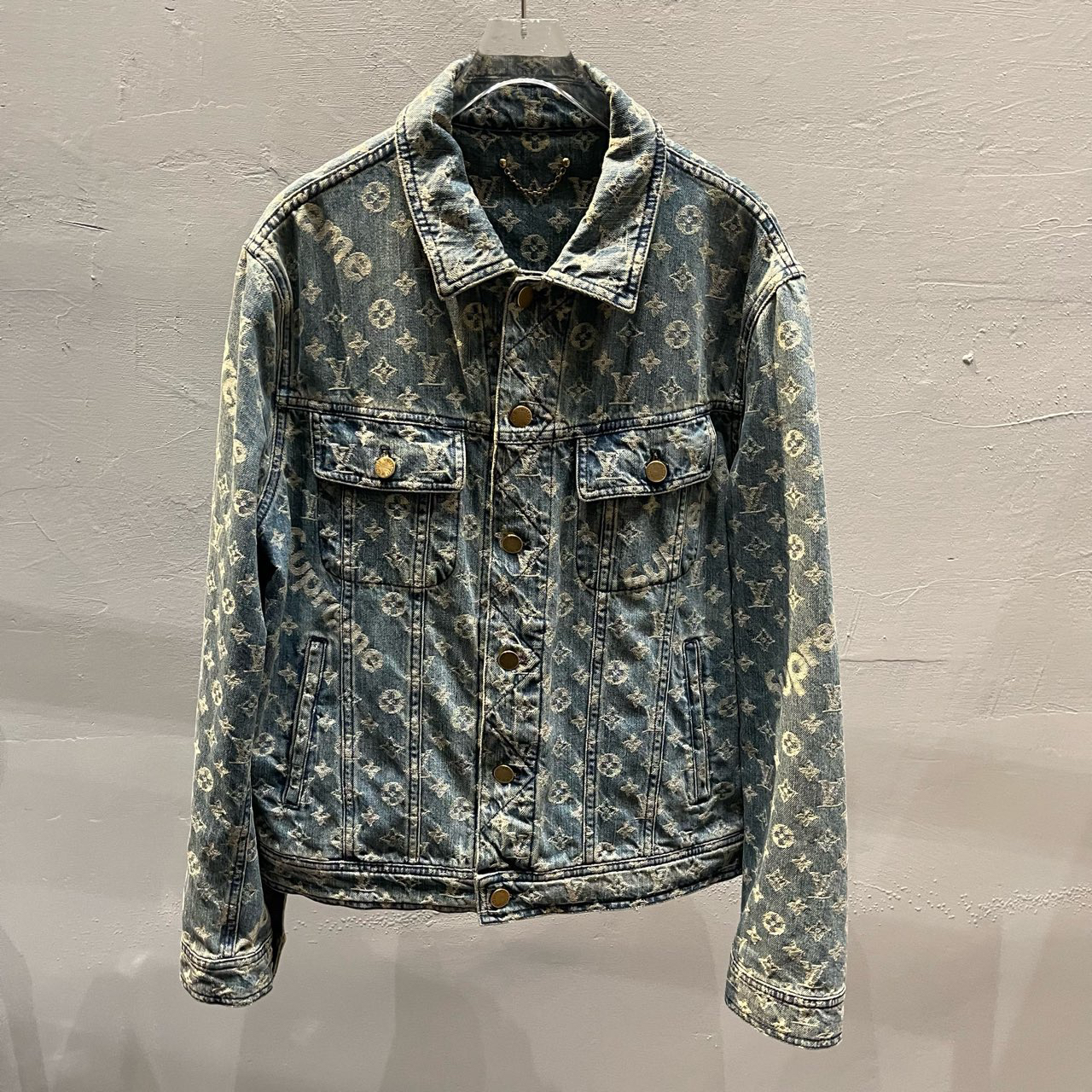 95新 LouisVuitton/路易威登 xsup联名满印牛仔外套/48码/Sw24326