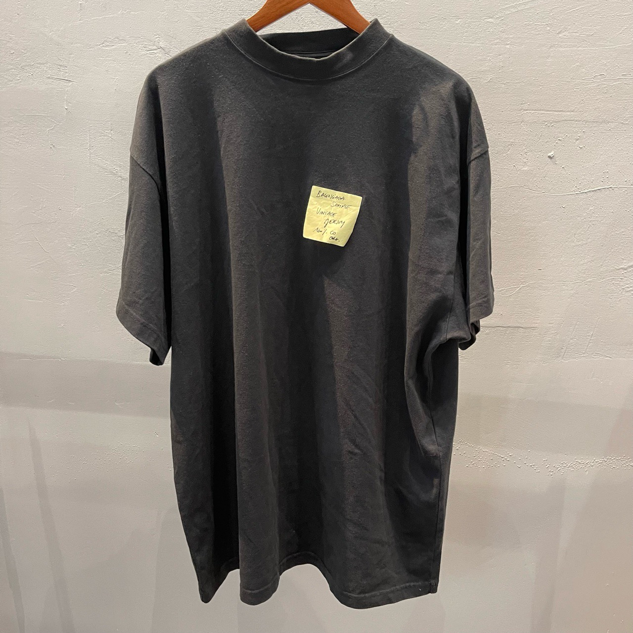 99新 Balenciaga/巴黎世家 黑大码便签logo套图短袖/S码/Sw24165