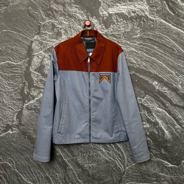 普拉达新款牛仔拼接夹克/48码/99新/0605