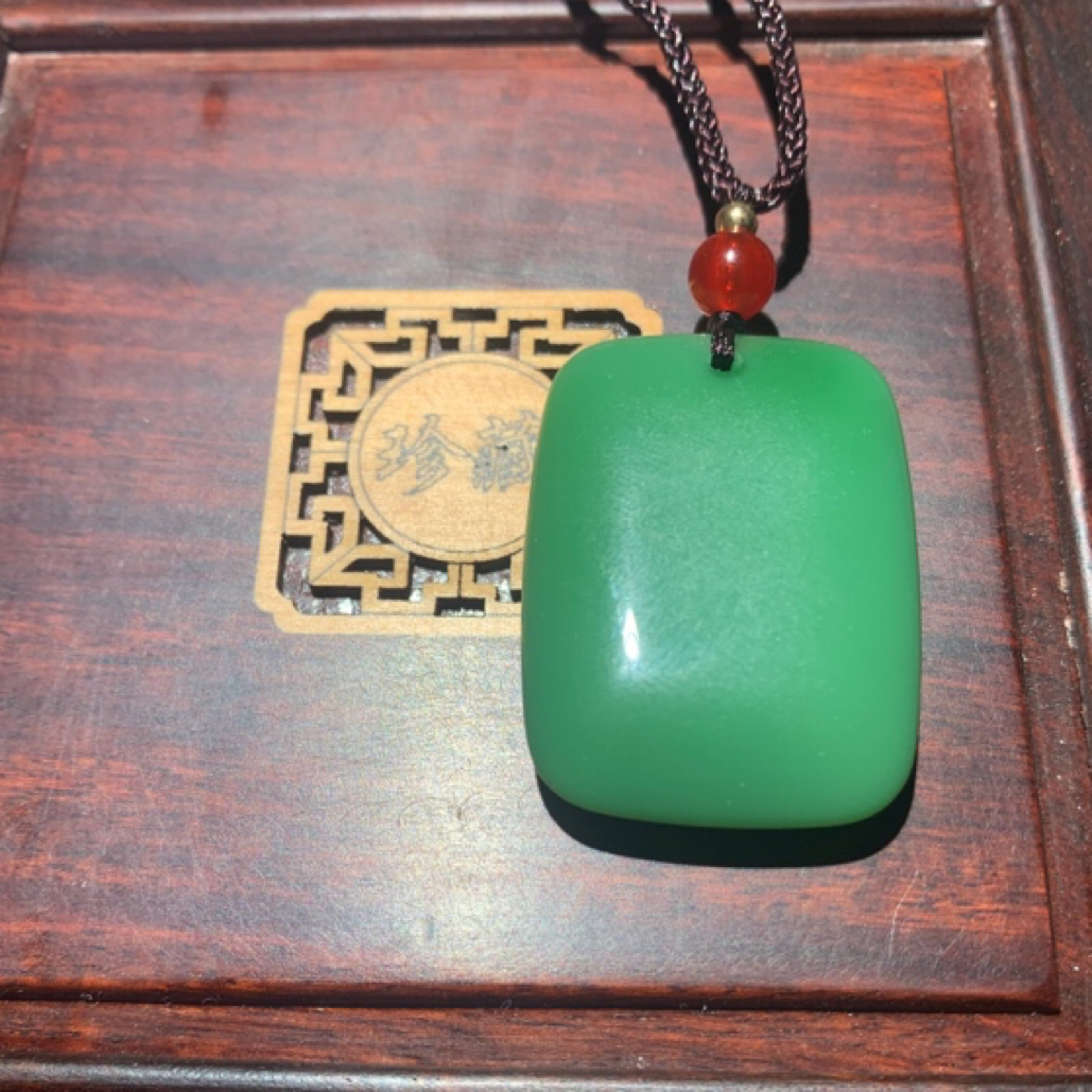 典藏 精品时尚 b111满绿色无事牌33*25手工定制