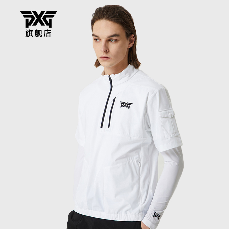PXG高尔夫服装男士短袖外套短袖夹克春夏新款潮流时尚舒适透气