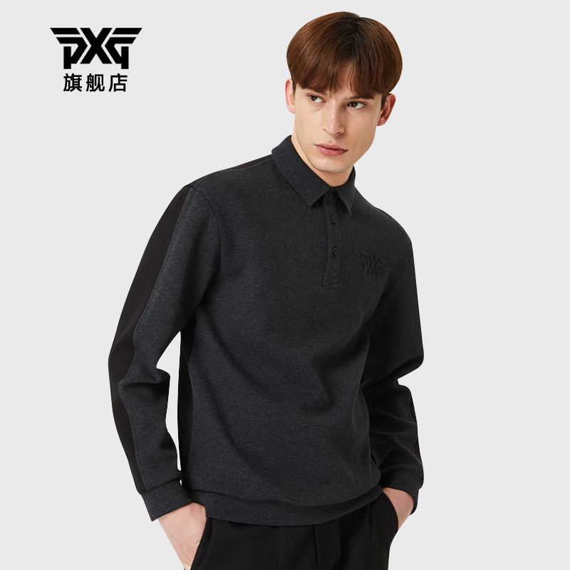 PXG高尔夫服装PHFPM2106男士长袖春秋款休闲翻领POLO衫韩国进口