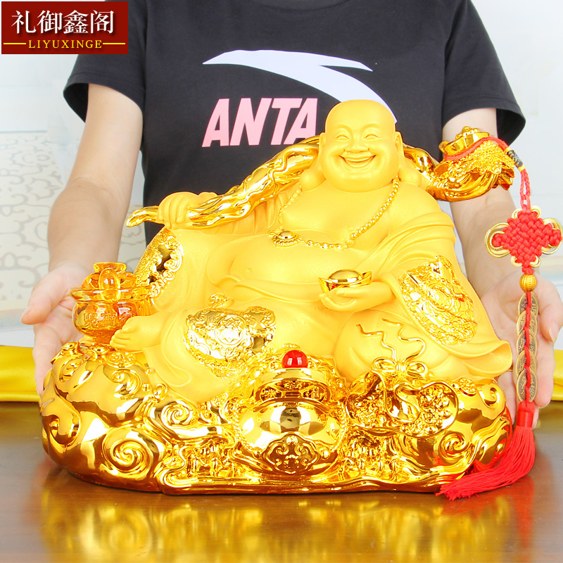 弥勒佛摆件招财如意平安笑佛客厅酒柜玄关装饰品摆设开业乔迁礼品