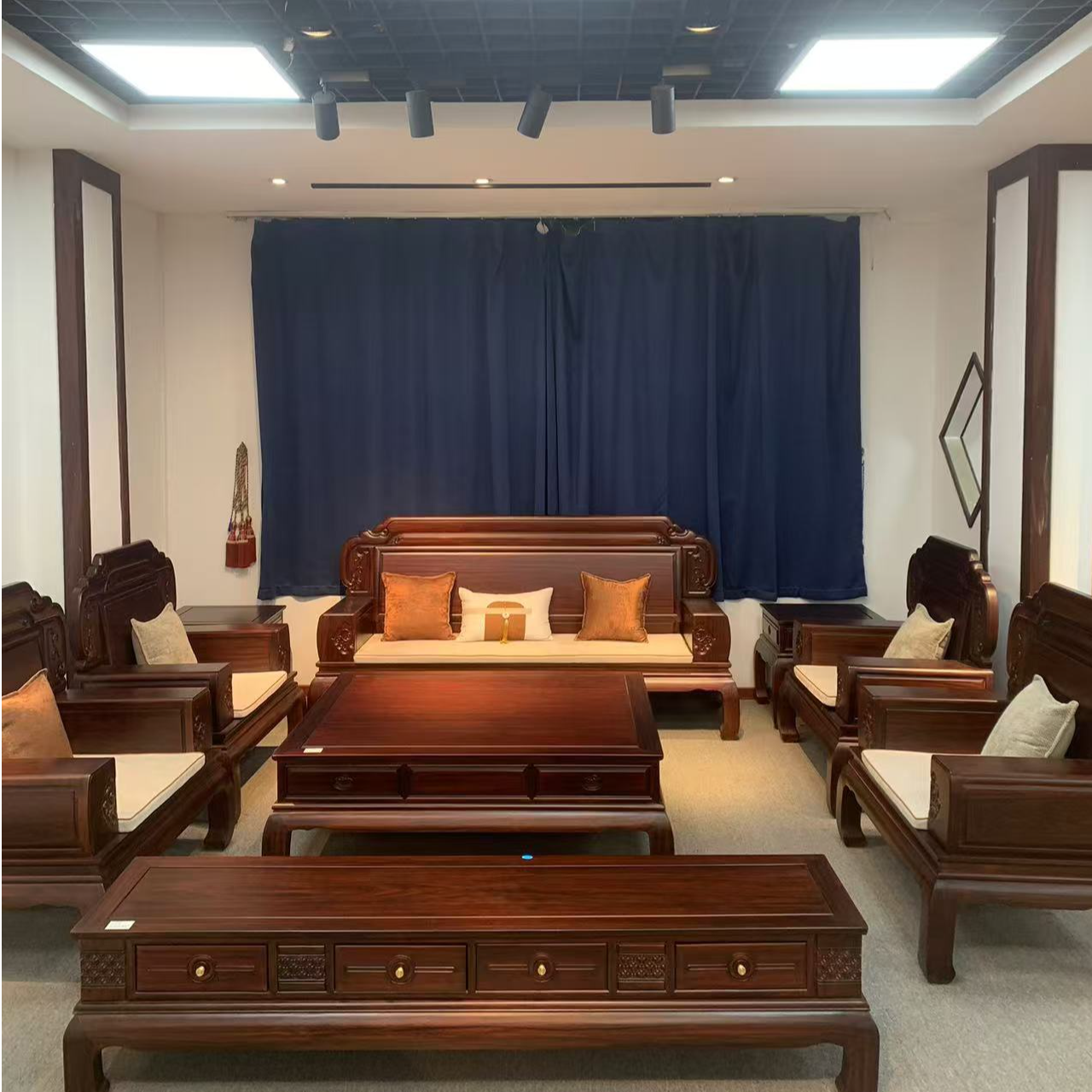 （鸿福沙发八件套）沙发成套11113实木客厅沙发榫卯结构别墅家用