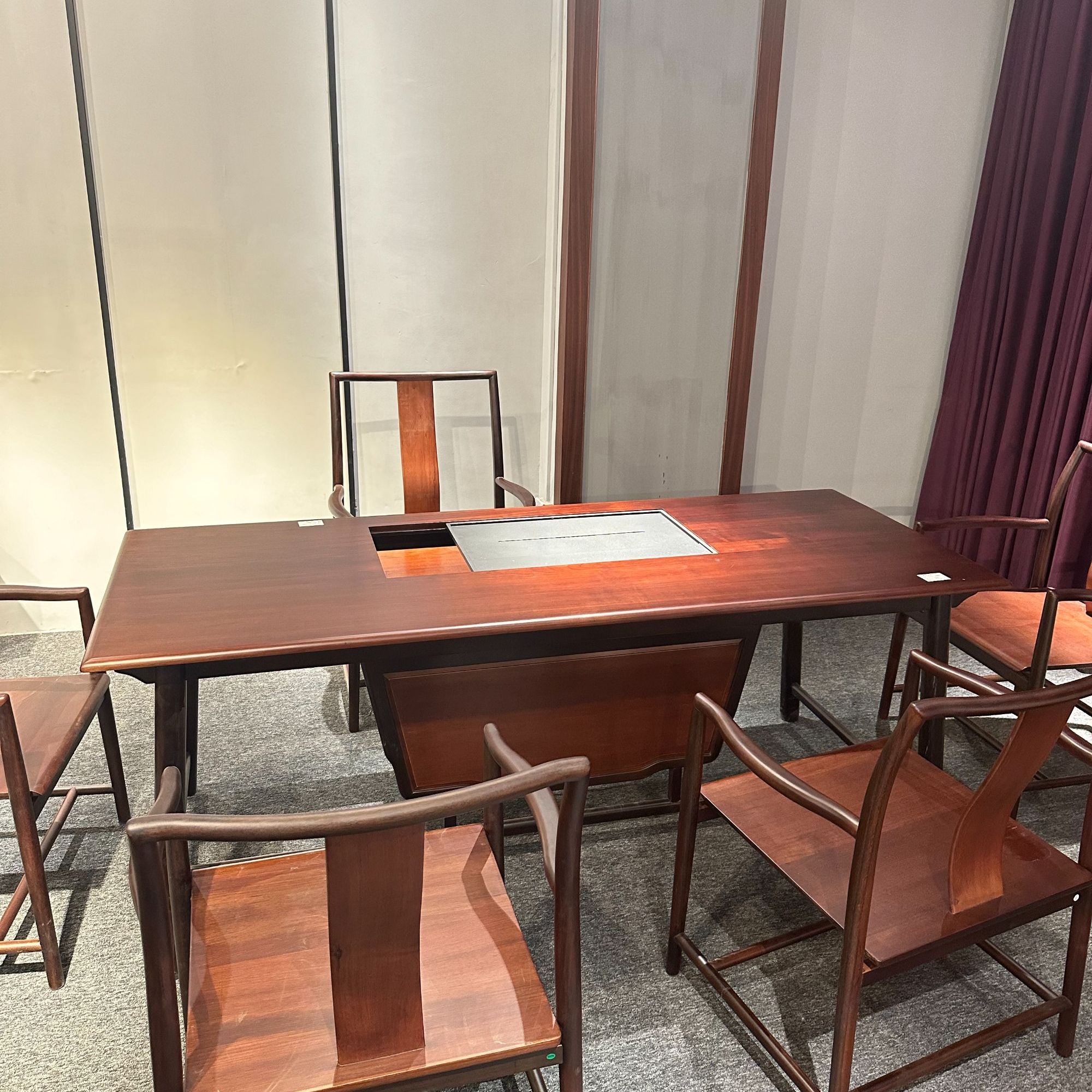 美洲黑樱桃木美洲长158宽79高75起源茶台一桌一主四客