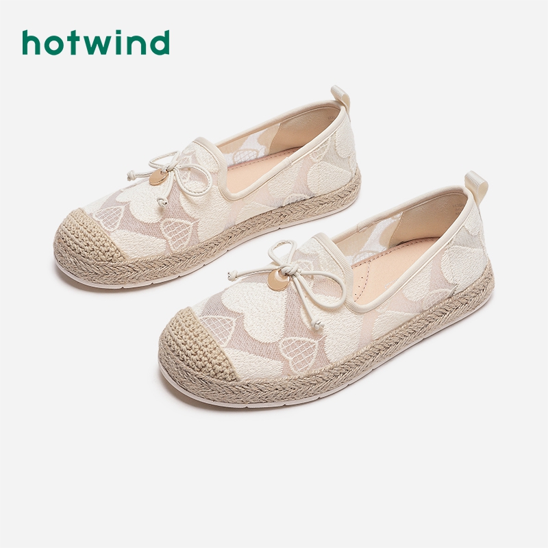 热风2024年春季新款女士平底时尚休闲鞋H30W4509