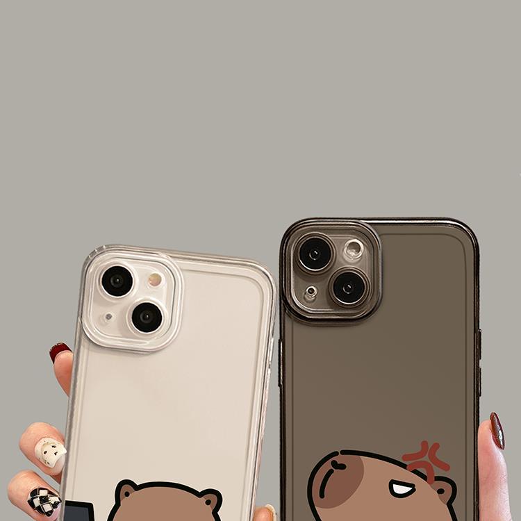卡皮巴拉手机壳适用苹果15promax水豚iPhone14新款15mini打工人15