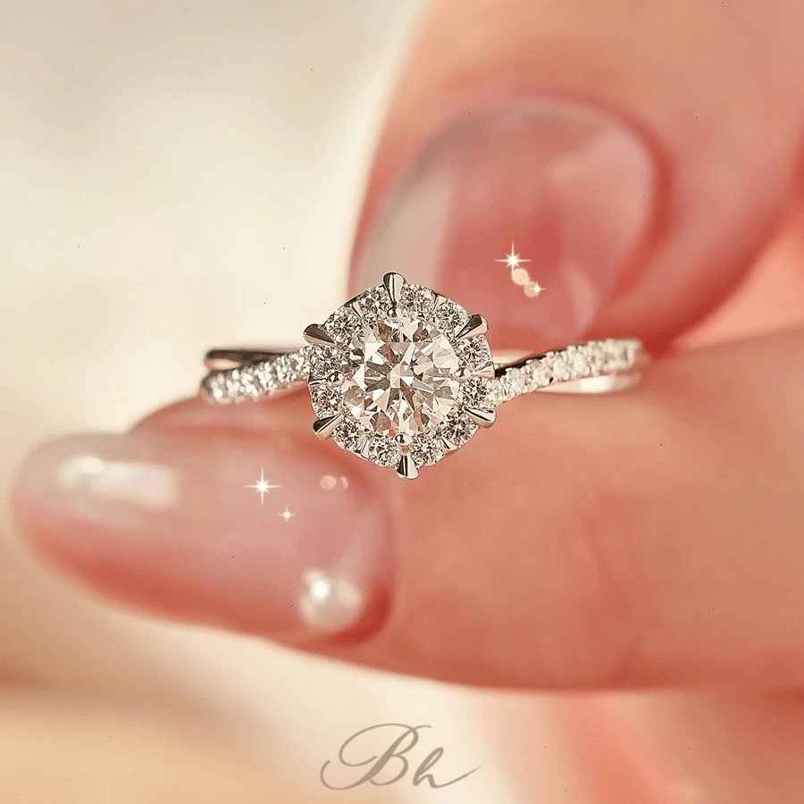 925银莫桑石银制品 【星织】0.5-1克拉/高品质D色莫桑钻经典女戒