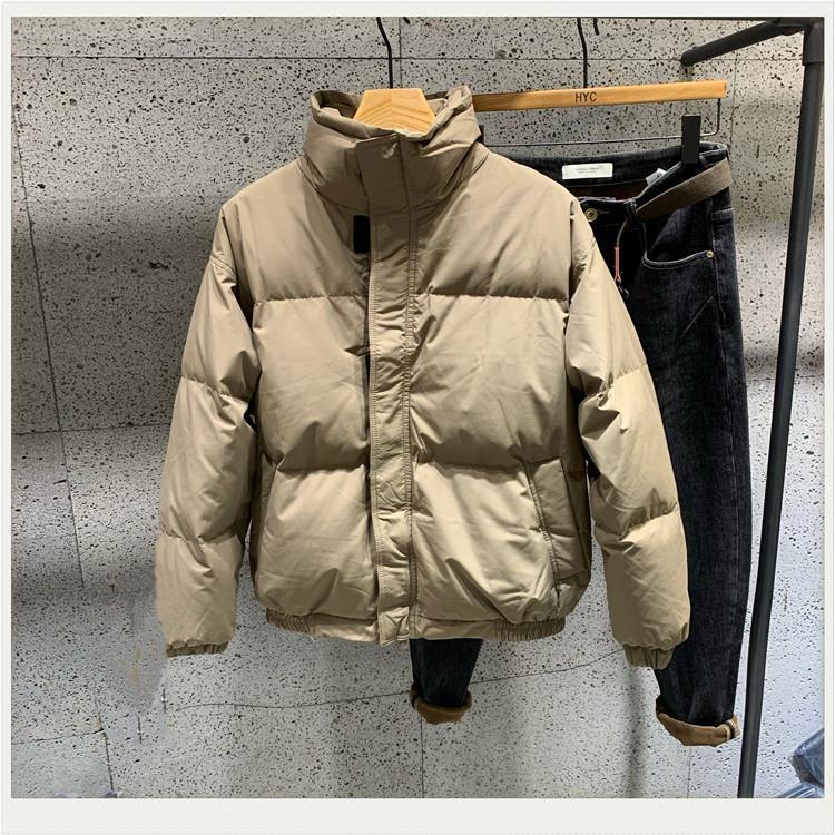 波司澄冬季新款立领男士简约纯色服时尚潮流宽松百搭外套加厚舒适