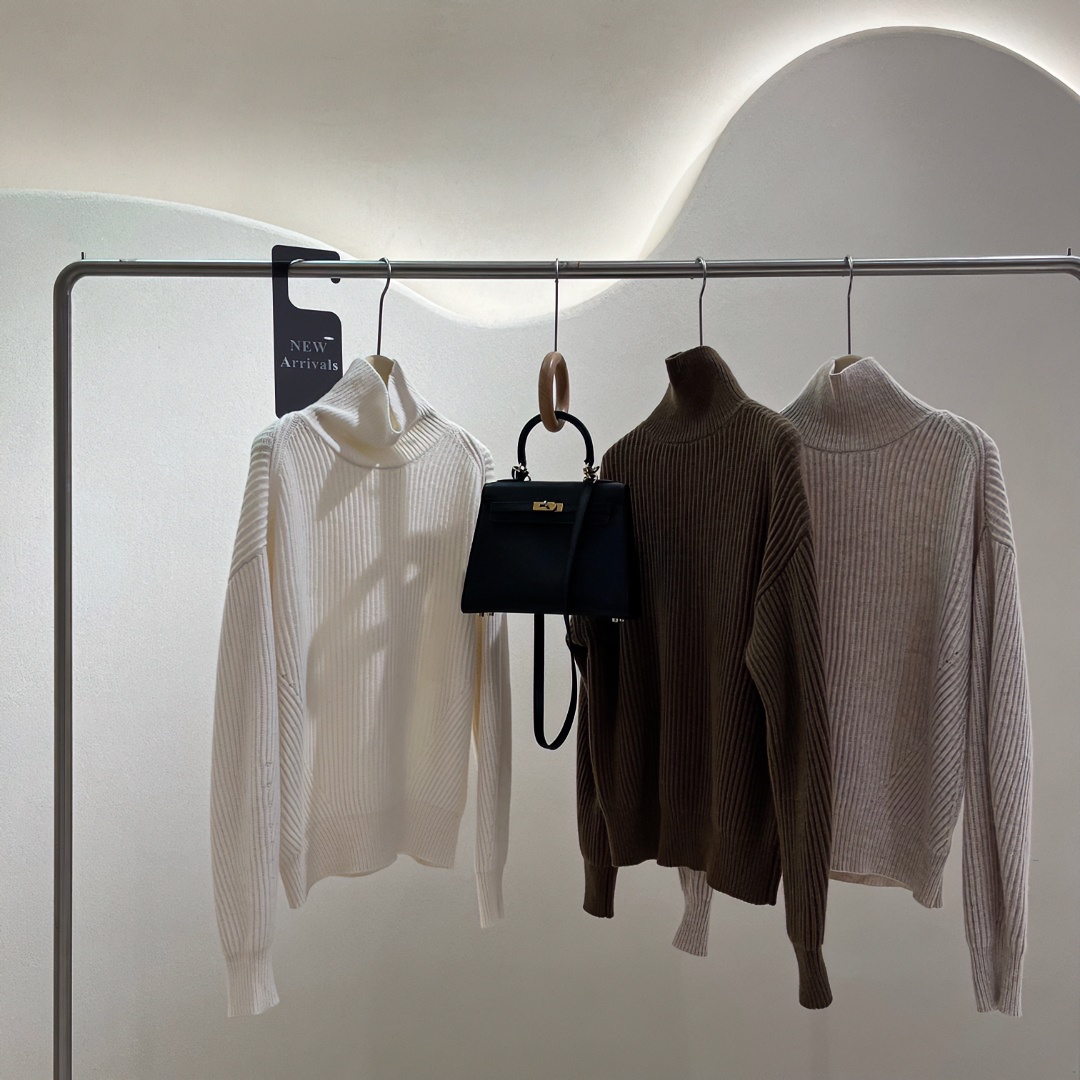 二姐推荐-2025新款轻奢简约慵懒风全羊毛高领毛衣-MY-JJ-81146