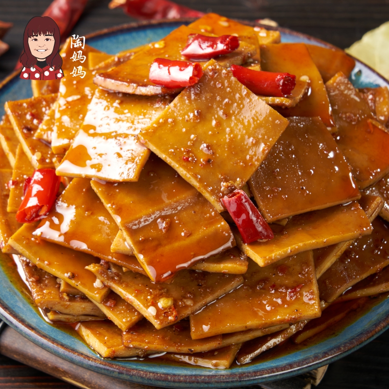 陶妈妈麻辣方豆干180克*3袋开袋即食传统小吃入味手工卤味