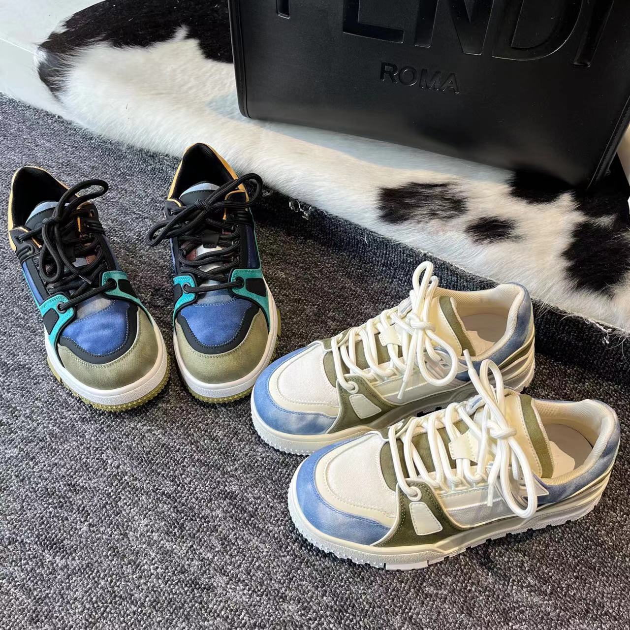 徐先生牛皮男士时尚小胖丁休闲板鞋23571 厚底4公分【杜恩】