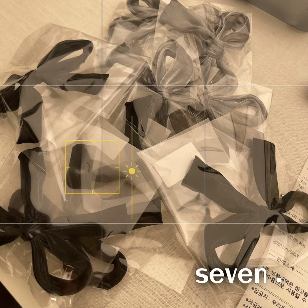 【seven】东大门玫瑰黑银色发圈（不退换）返季