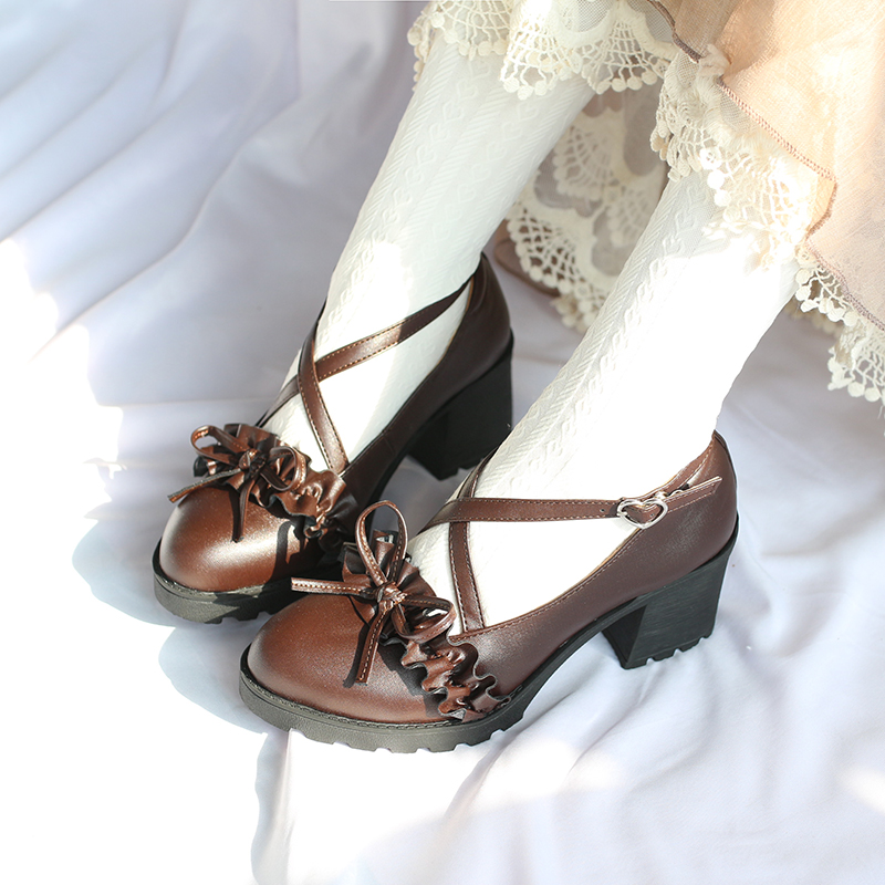 春日Lolita鞋高跟鞋女玛丽珍鞋梅露露中跟皮鞋LO小皮鞋洛丽塔鞋子