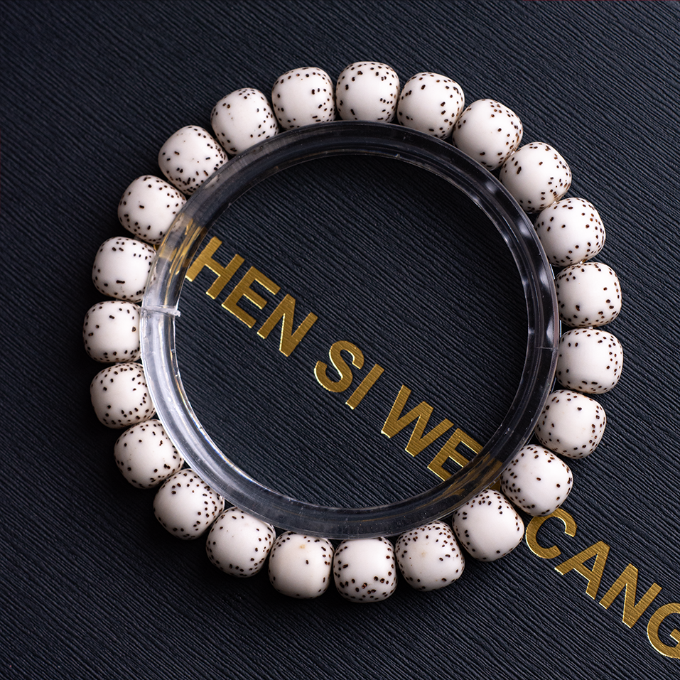 海南珠同枝细星侧留白星月菩提10*9