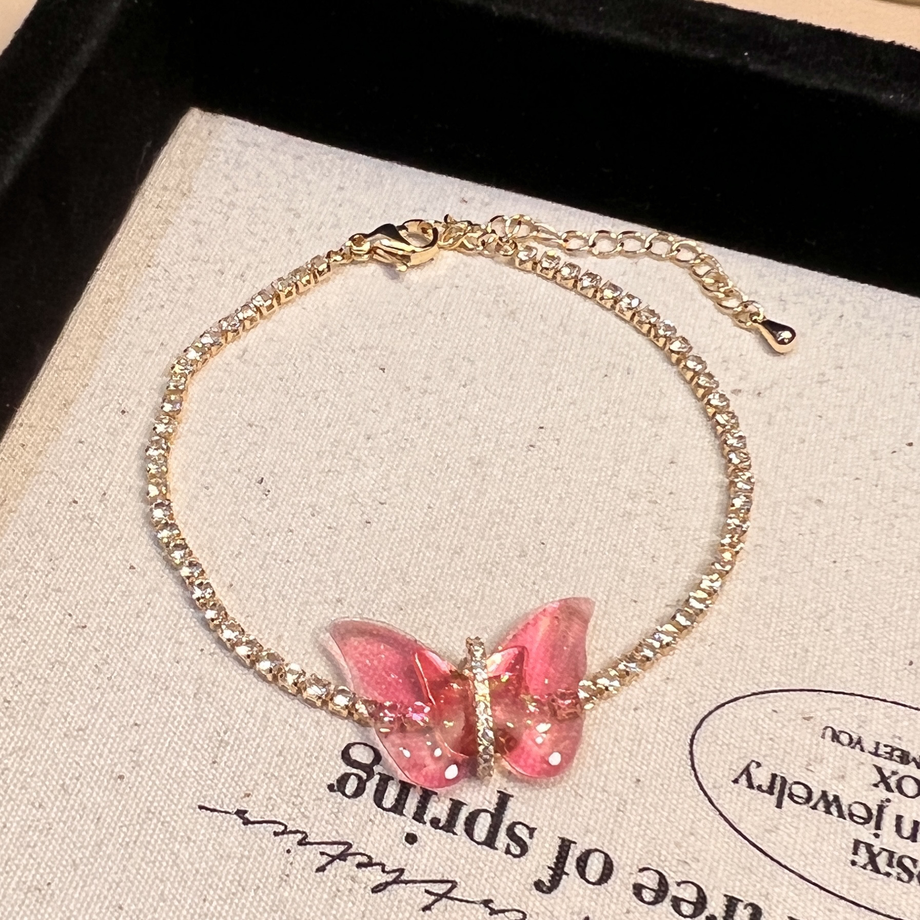 铜合金手链 C387气质时尚甜美百搭精致蝴蝶手链