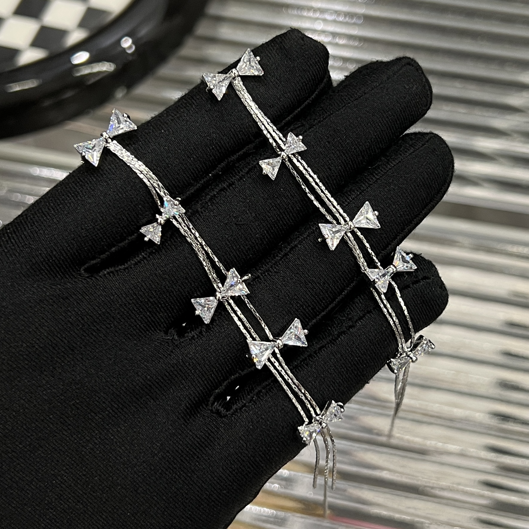 铜合金耳饰 A471甜美精致仙气超仙简约个性长款时尚气质耳环