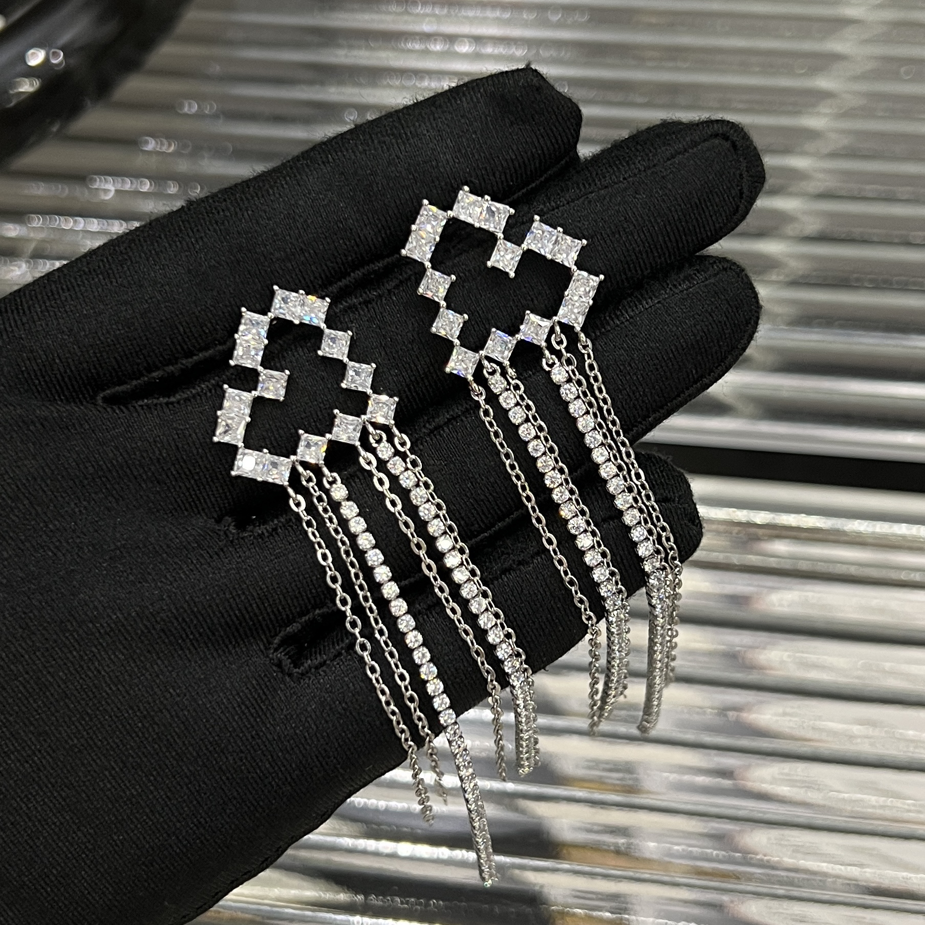 铜合金耳饰 C552精致欧美个性时尚百搭简约轻奢长款耳环