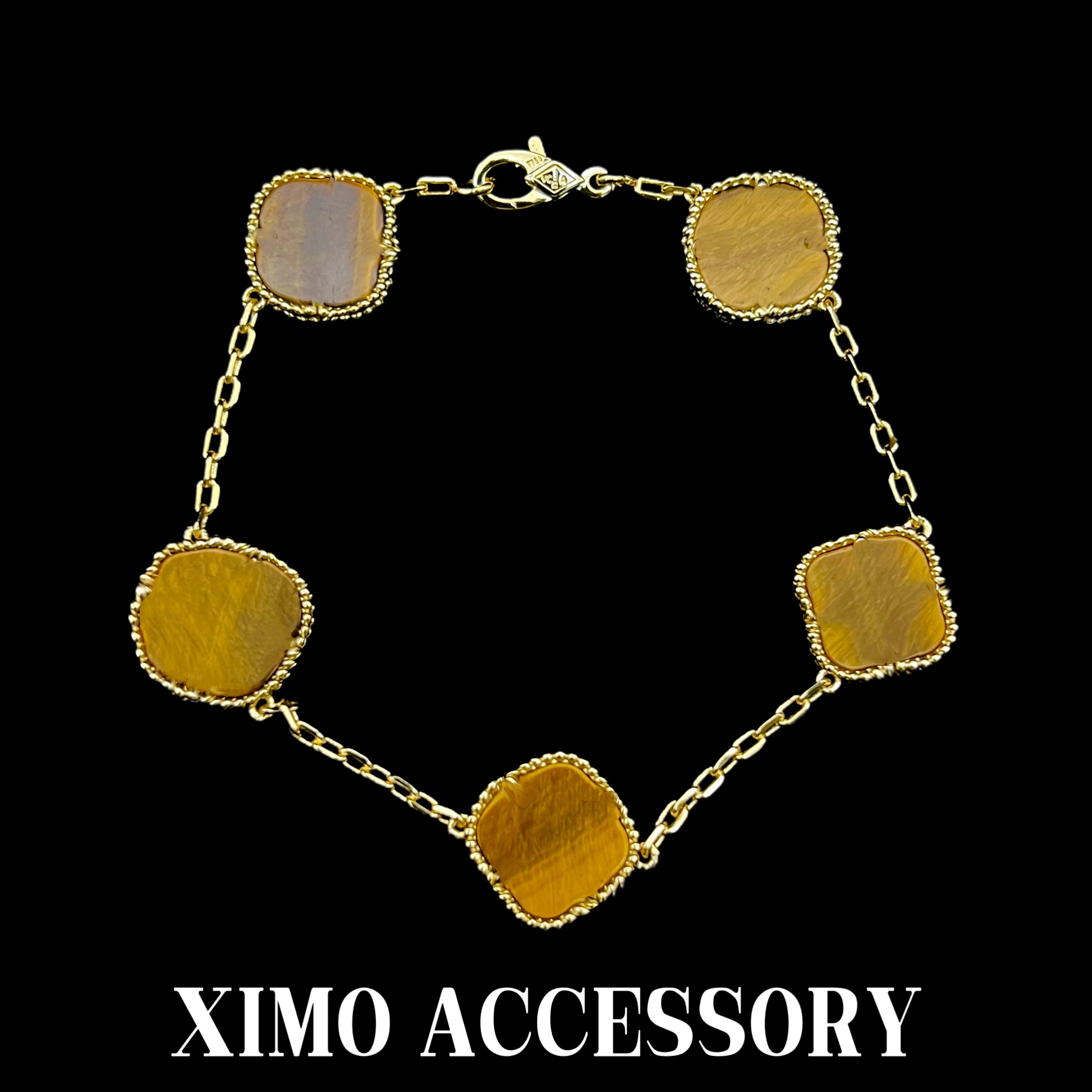 钛钢手链 A332气质时尚百搭简约金色复古黄色