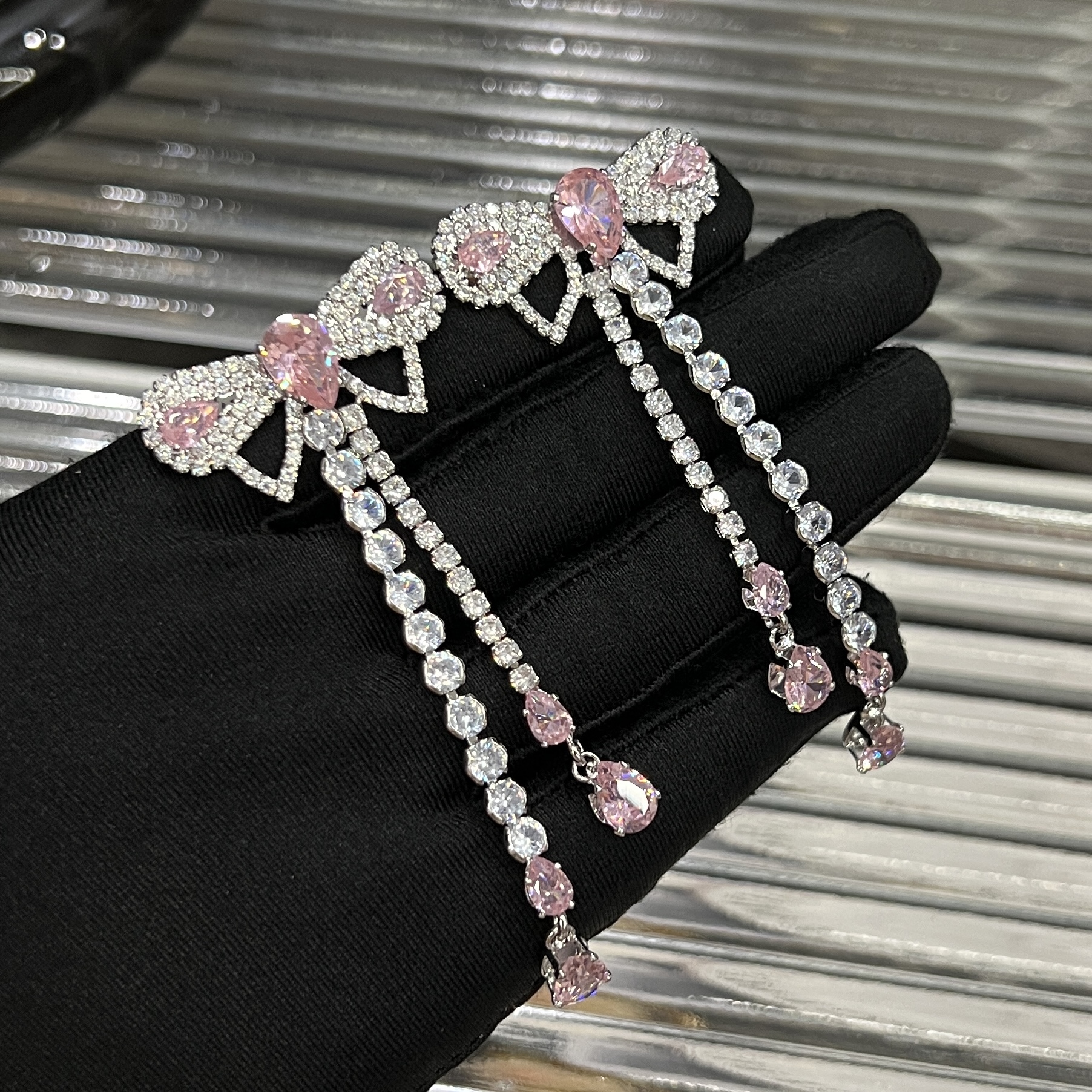 铜合金耳饰 C543轻奢气质少女长款耳环